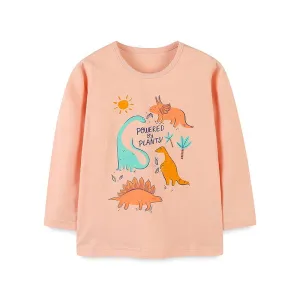 Toddler/Kid "Powered By Plants" Dinosaurs Long Sleeve Shirt