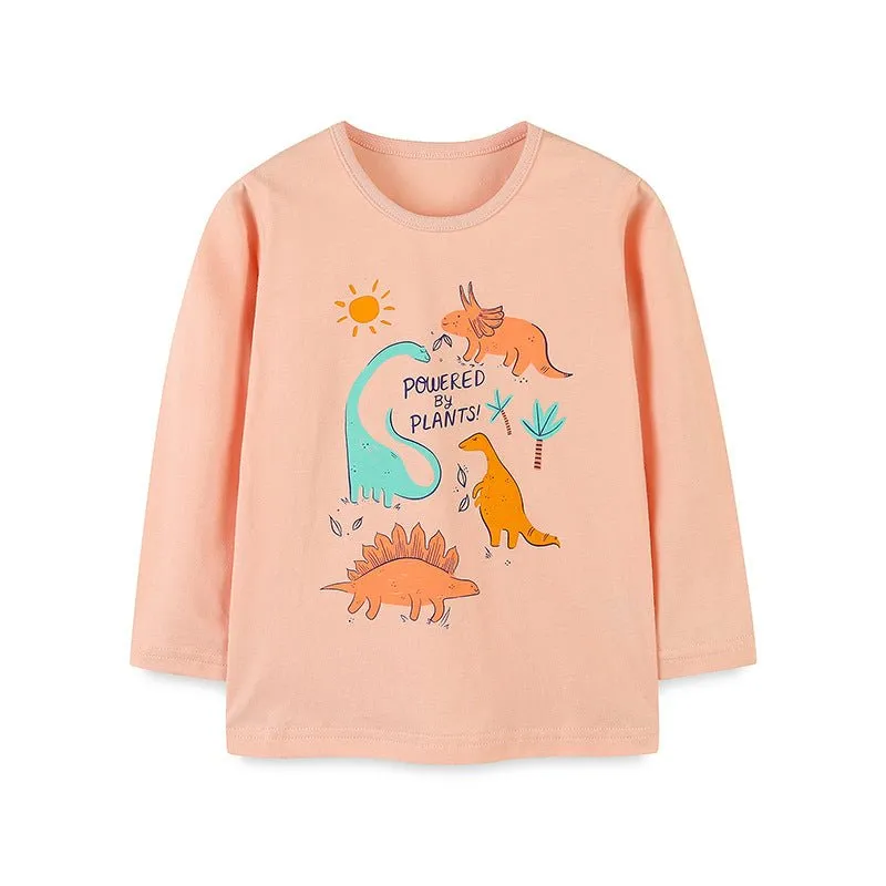 Toddler/Kid "Powered By Plants" Dinosaurs Long Sleeve Shirt