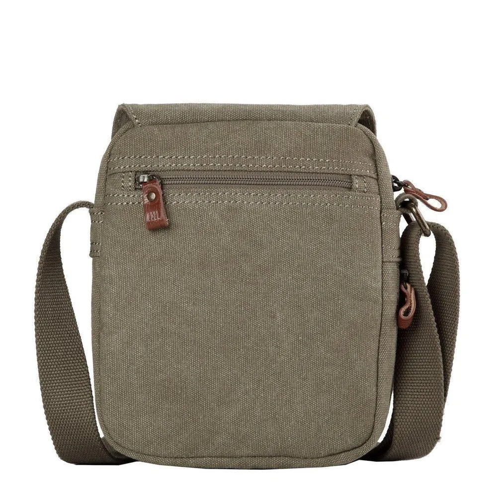 Troop London Small Zip Front Crossbody Bag - Khaki