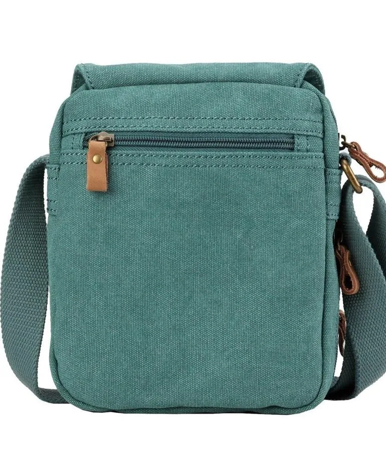 Troop London Small Zip Front Crossbody Bag - Turquoise