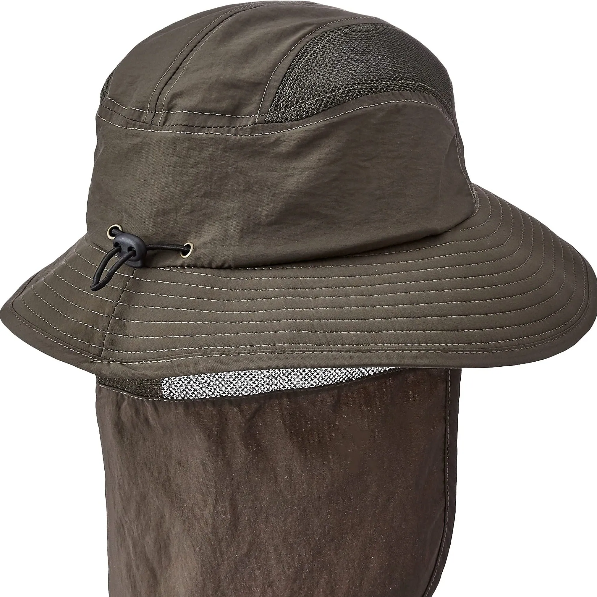 UPF 50  Sun Protection Cap Wide Brim Fishing Hat with Neck Flap