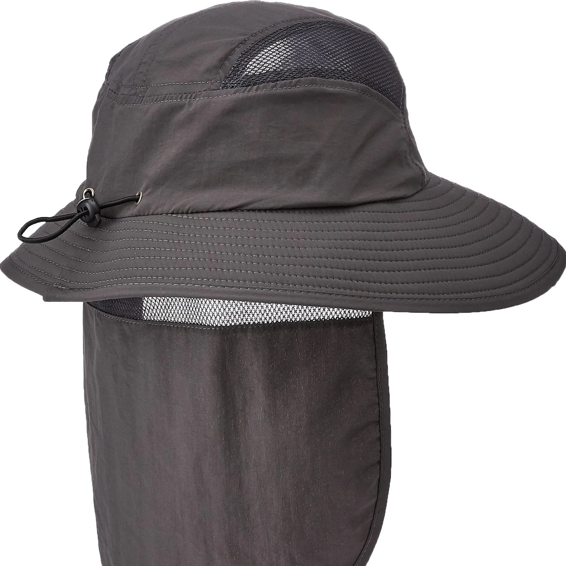 UPF 50  Sun Protection Cap Wide Brim Fishing Hat with Neck Flap