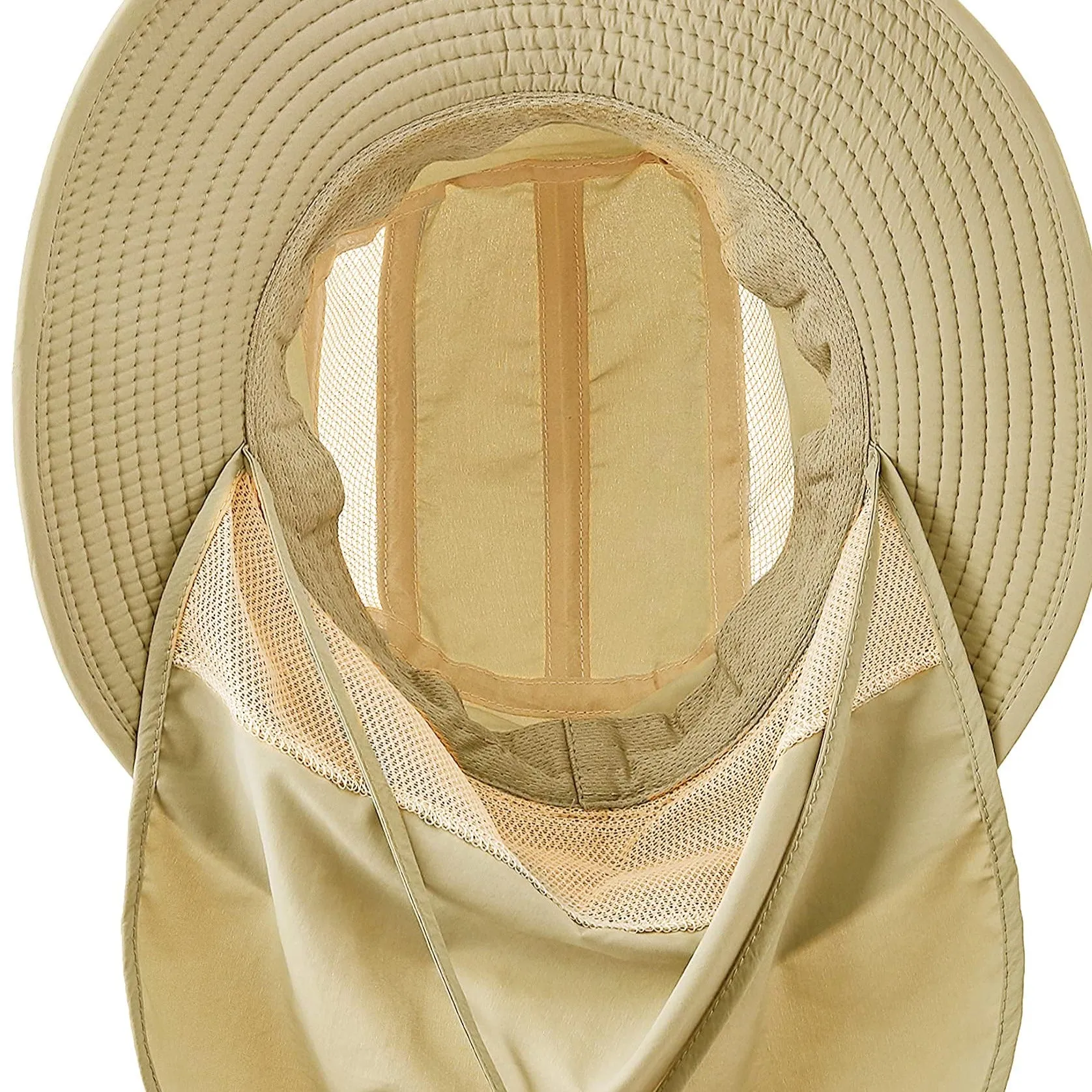 UPF 50  Sun Protection Cap Wide Brim Fishing Hat with Neck Flap