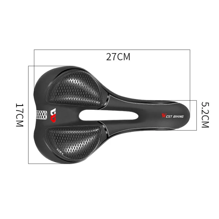 WEST BIKING Bicycle Riding Comfortable Silicone Saddle, Style: Fish Scale