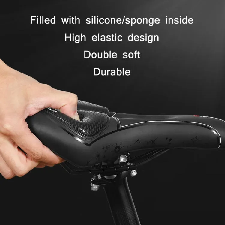 WEST BIKING Bicycle Riding Comfortable Silicone Saddle, Style: Fish Scale