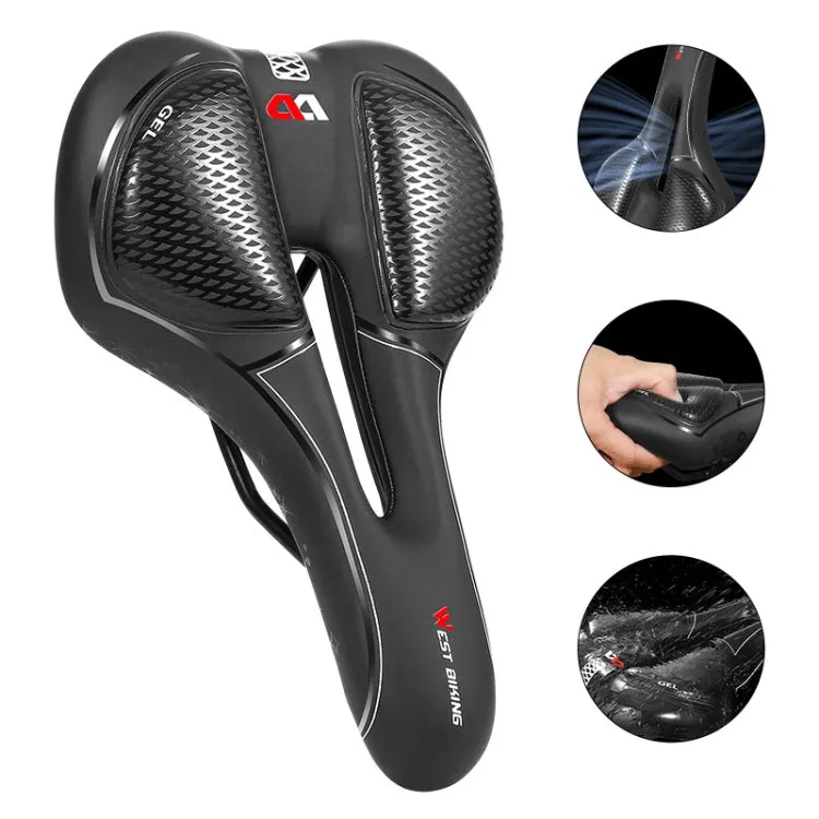 WEST BIKING Bicycle Riding Comfortable Silicone Saddle, Style: Fish Scale