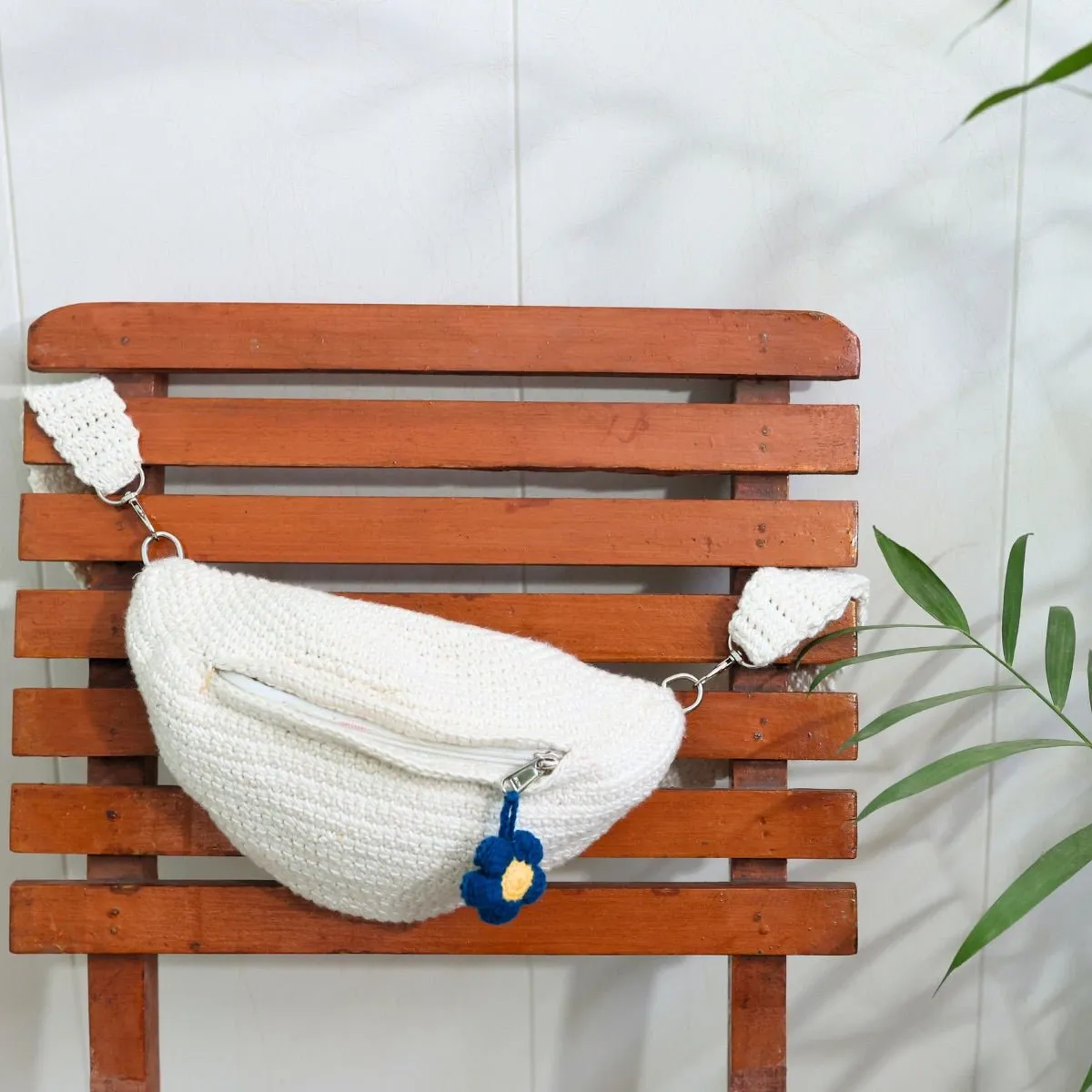 White Crochet Fanny Pack Bag